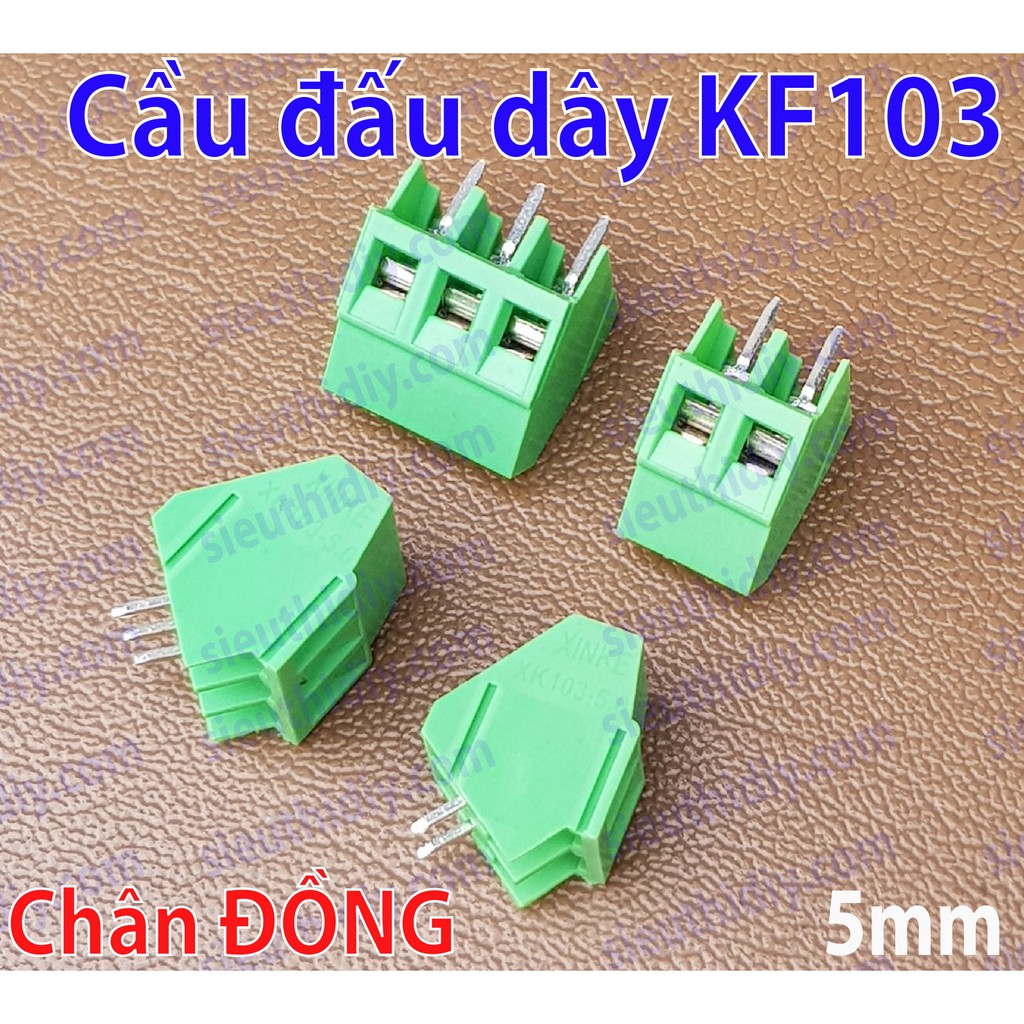 Cầu đấu KF127/KF128/KF103 chân Đồng cho PCB