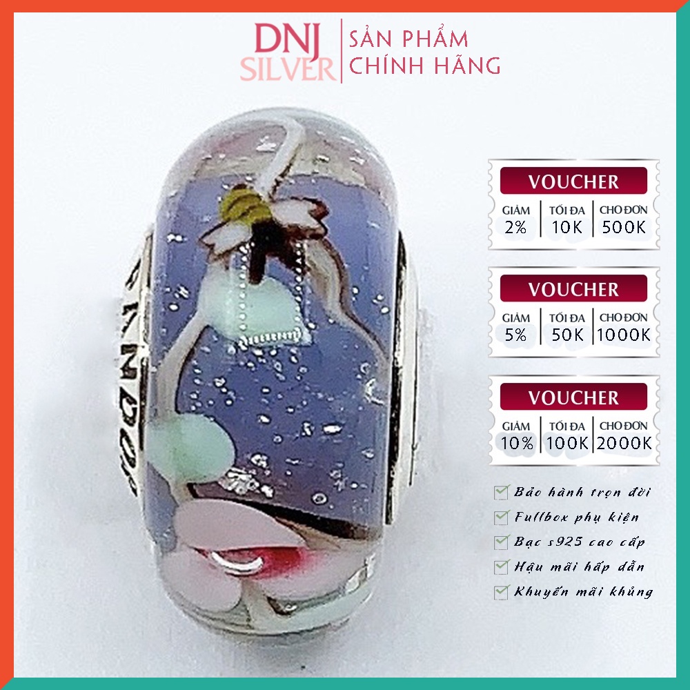 [Hàng cao cấp] Vòng tay bạc 925 cao cấp - Vòng tay charm bạc Forever Love Purple, may mắn trong tình yêu - DNB024