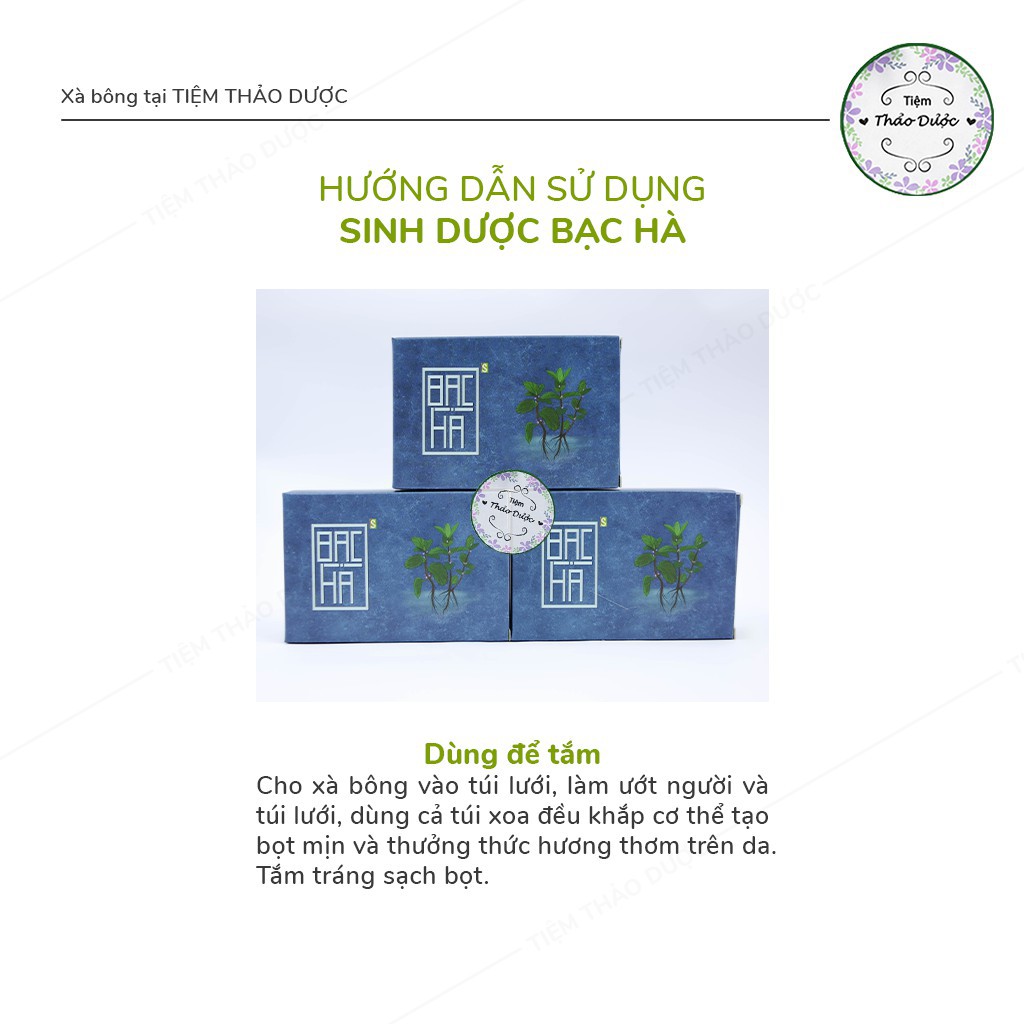 Xà Phòng Xà bông Bạc Hà Organic Sạch Mát DaSát KhuẩnSảng KhoáiMát Lạnh Dạng Sáp 100gr Hàng Chính Hãng- Tuanphukien75