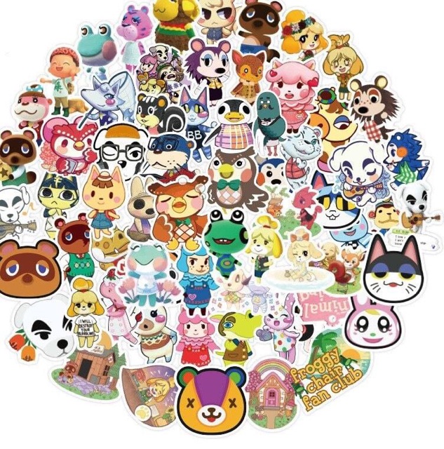 Set 30-50 cái sticker pet thú cưng ép lụa / hình dán thú cưng nhiều mẫu