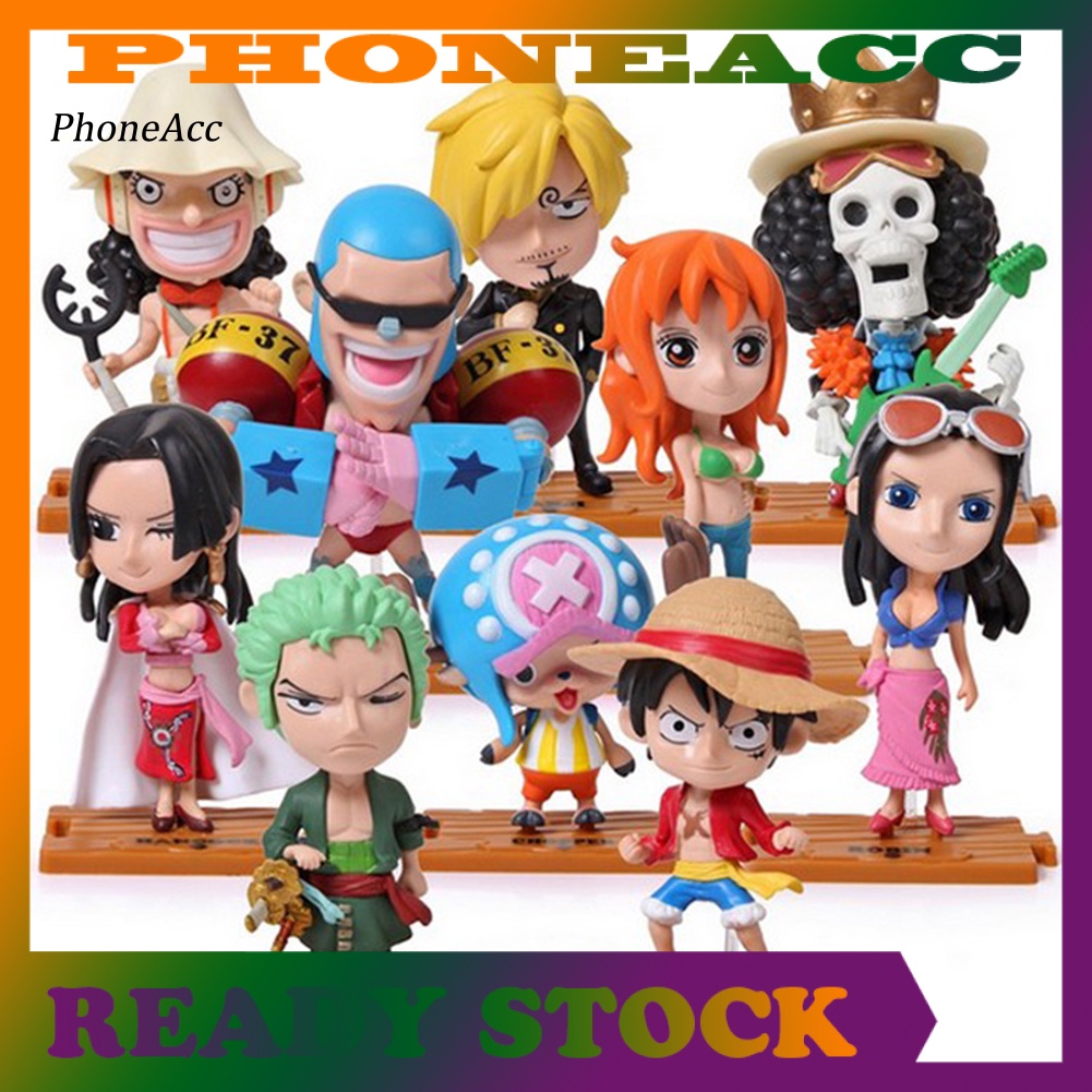 Set 10 Mô Hình Nhân Vật Luffy Trong Phim Hoạt Hình One Piece Dùng Để Trang Trí