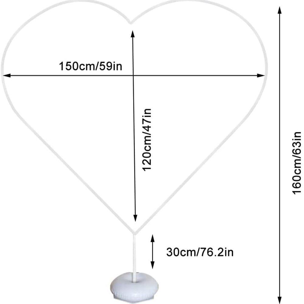 Khung Đỡ Bong Bóng Hình Trái Tim Kích Thước 59inch Dùng Trang Trí Tiệc Cưới / Sinh Nhật Đứng