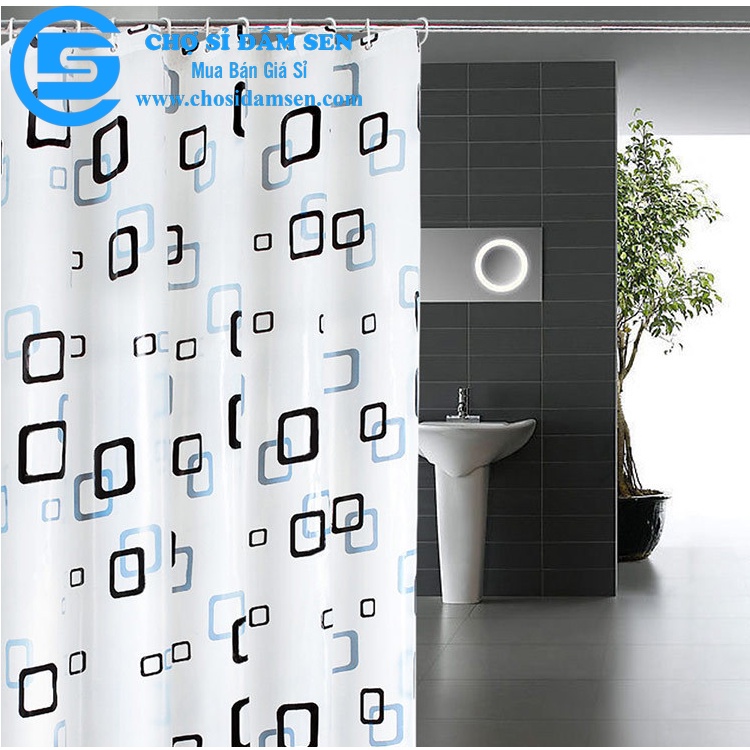 Rèm Nhà Tắm Chống Thấm Nước Cao Cấp Gọn Nhẹ Vải Nhựa Chống Nước 100% Màn Che Cửa G300-RemNT .Giao màu ngẫu nhiên