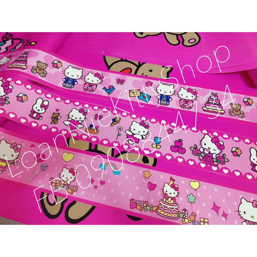 🌸LoanKitty🌸 Dài 6mét decal dán viền, dán chân tường helloKitty