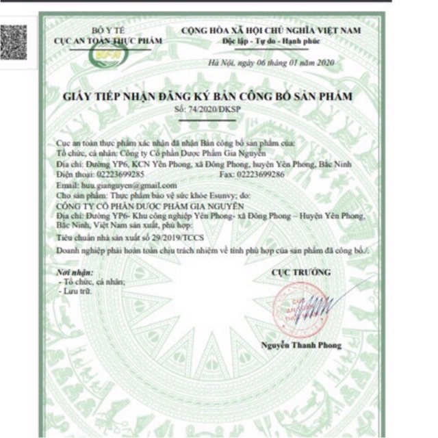 Viên uống giảm mụn, giảm vết thâm ESUNVY chai 30 viên | Thế Giới Skin Care