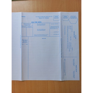 Giấy thi A3 1000 tờ màu xanh dọc phách