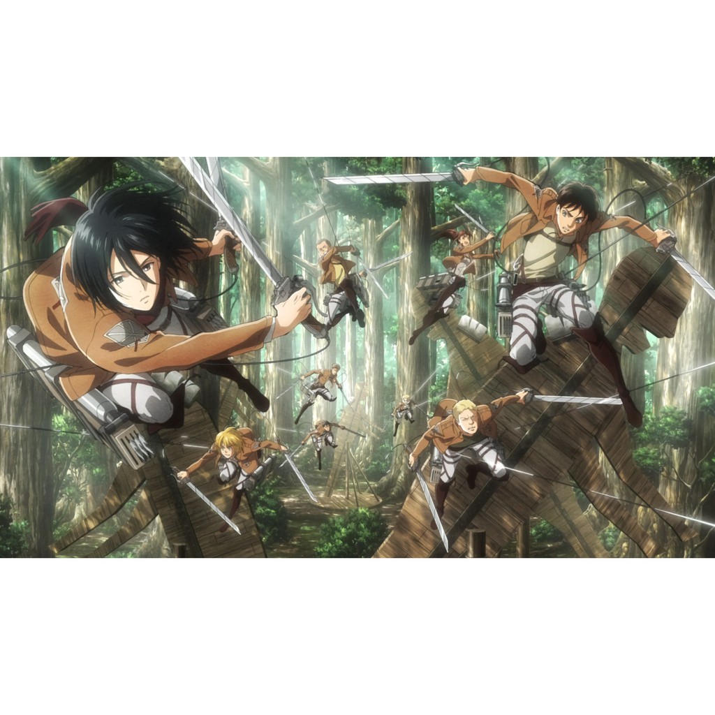 Poster Anime Manga Attack On Titan 300gsm - Glossy Giấy Ảnh Bóng A4,A5