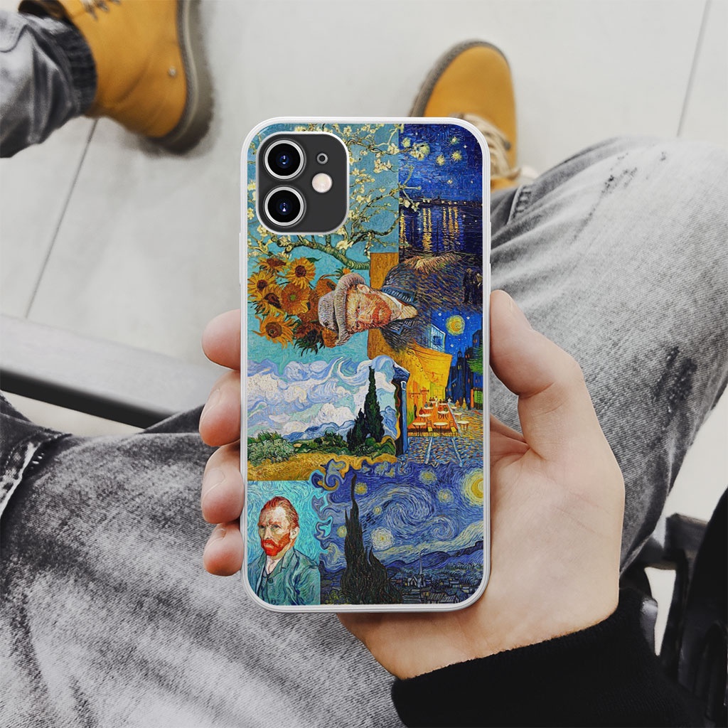 Ốp điện thoại van gogh siêu nhiên đáng iu Iphone 6 6s 7 7s 8 SE X XR XS 11 12 13 Plus Pro Promax LRT20217544