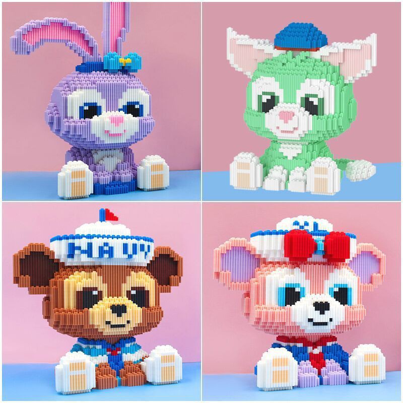 Bộ đồ chơi xếp hình Duffy and Friends nhiều họa tiết dễ thương phát sáng và không phát sáng