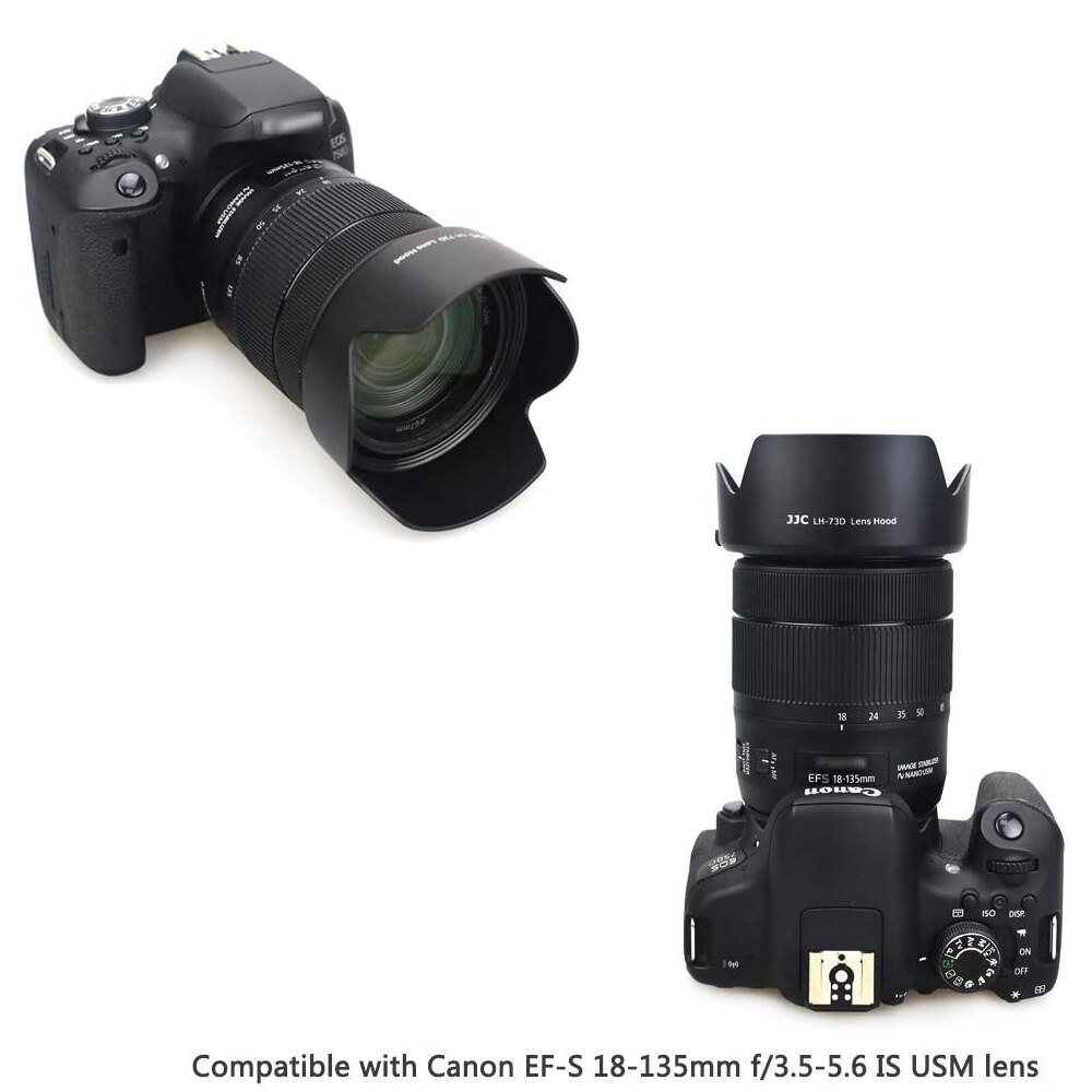 Nón ống kính JJC thay thế cho Canon EF-S 18-135mm f/3.5-5.6 is USM RF 24-104mm F4 L IS USM EOS R6 80D 77D 60D EW-73D
