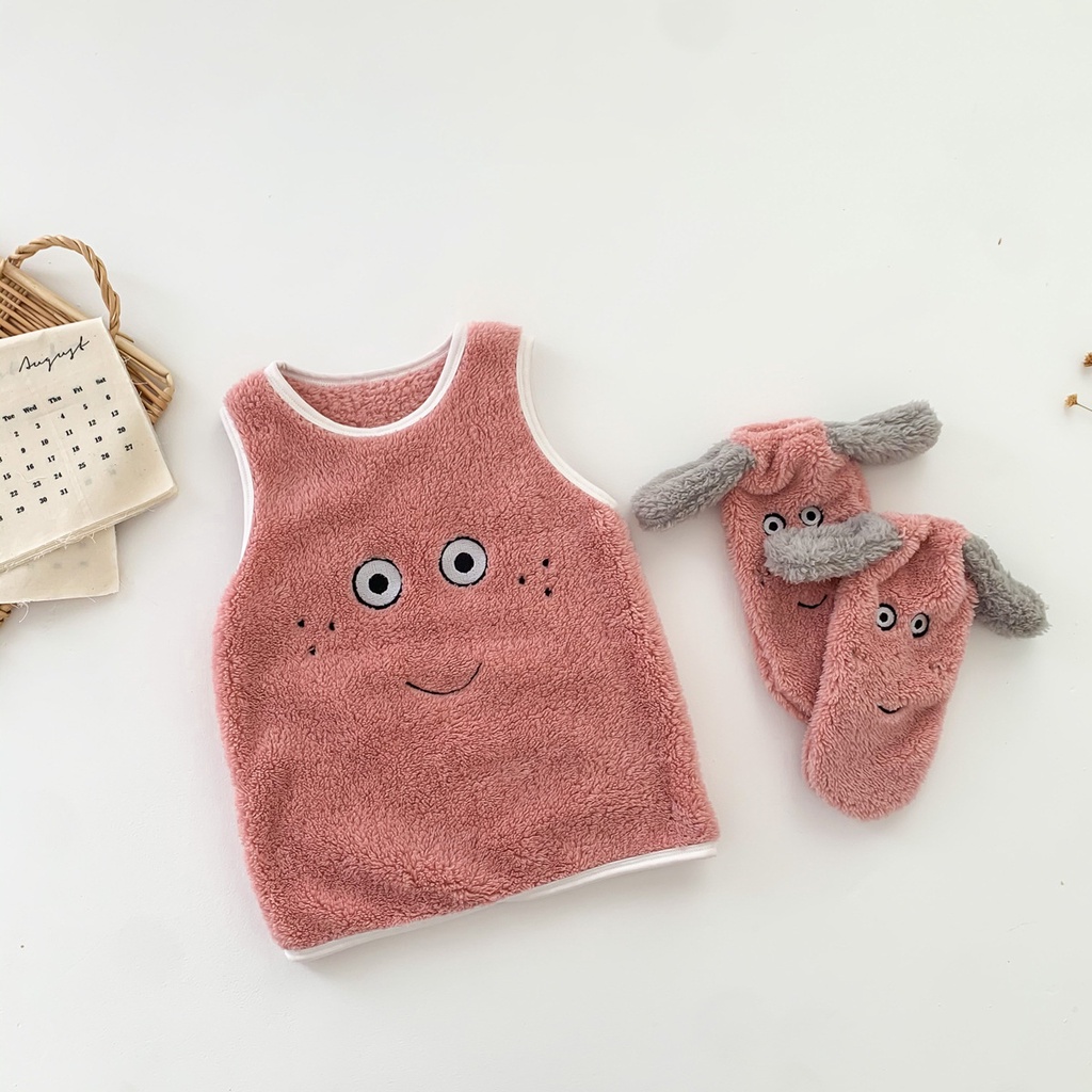 Bộ Đồ Ngủ Dày Giữ Ấm Mùa Đông Cho Bé Sơ Sinh 0-2 Tuổi