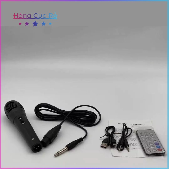 Loa karaoke bluetooth di động vali kéo BT-06 ✅Freeship✅ Bảo hành 1 đổi 1-Tặng micro có dây cực hay-Shop Hàng Cực Rẻ