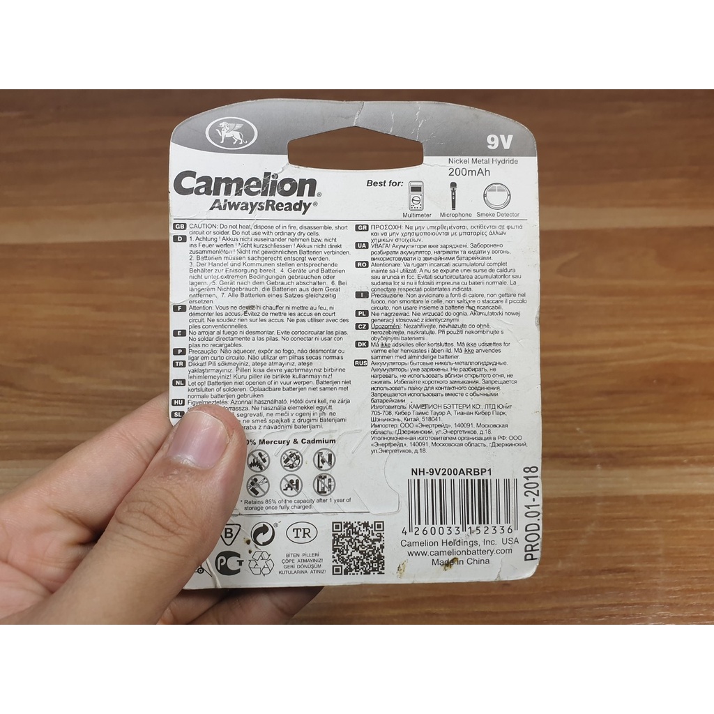Pin sạc Camelion AA-AAA-vuông 9V - Điện gia dụng Hoàng Kim