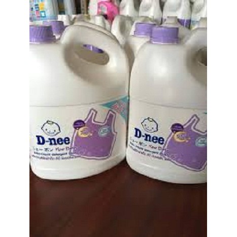 2 can Nước giặt xả Dnee bình tím 3000ml x2