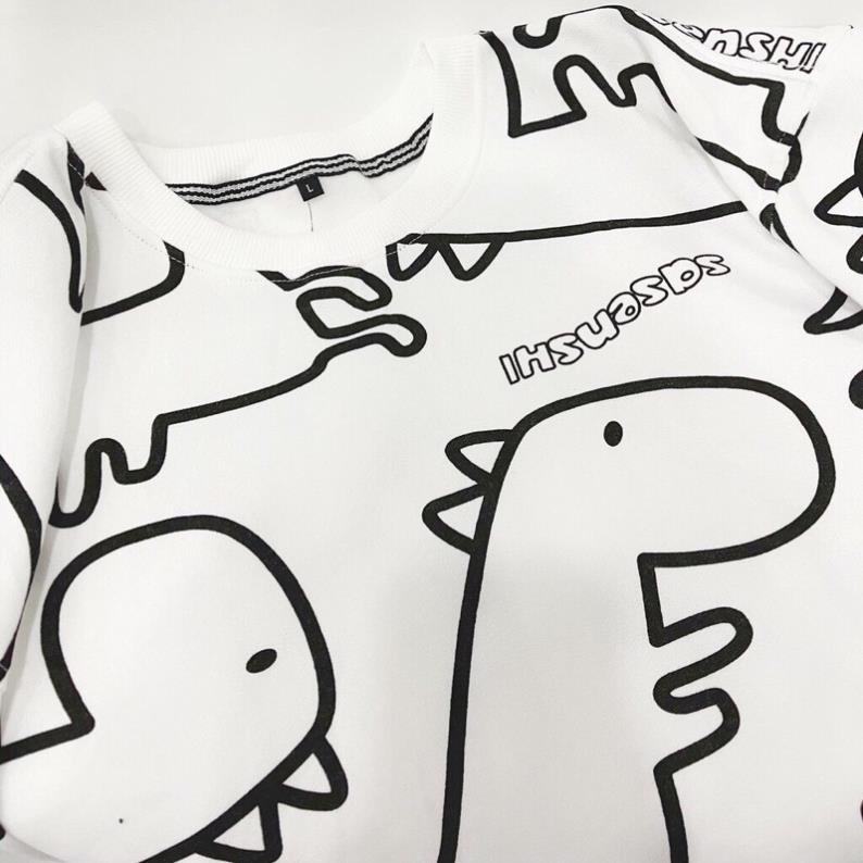 Áo Sweater Form Rộng Nỉ Hoạ Tiết Khủng Long In KÍn Mẫu Hot HARI | BigBuy360 - bigbuy360.vn