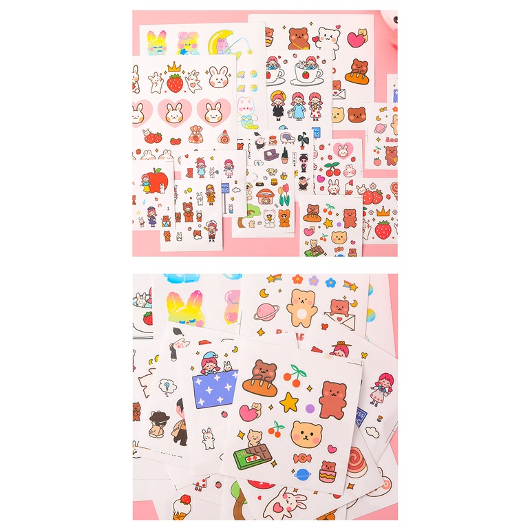 Miếng Dán họa tiết Hoạt Hình Dễ Thương Dùng Trang Trí Điện Thoại / Mũ Bảo Hiểm Diy