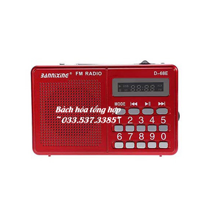 Đài radio, đài radio có thẻ nhớ D68 công suất 3W