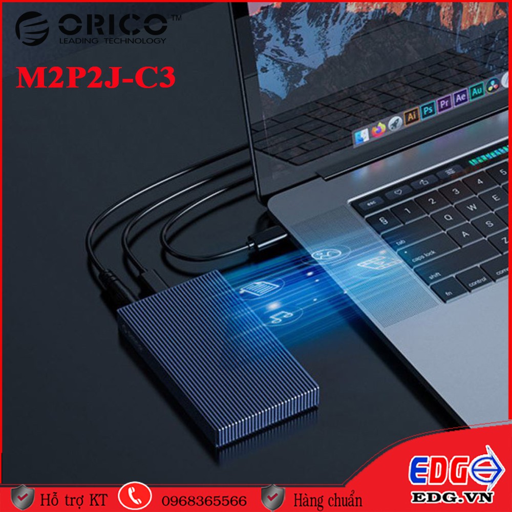 Orico M2P2J-C3 Box ổ cứng kép M2 nvme cực xịn