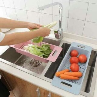 Rổ gác bồn rửa bát gấp gọn lúa mạch