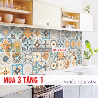 [ Mua 3 tặng 1 ] Decal gạch bông dán bếp chống dầu mỡ, không thấm nước - CB1803