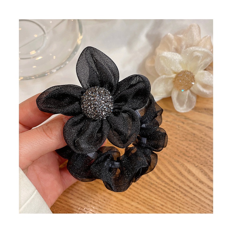 Dây Buộc Tóc Đính Đá Hình Hoa Cúc Lấp Lánh Thời Trang Cao Cấp 2022