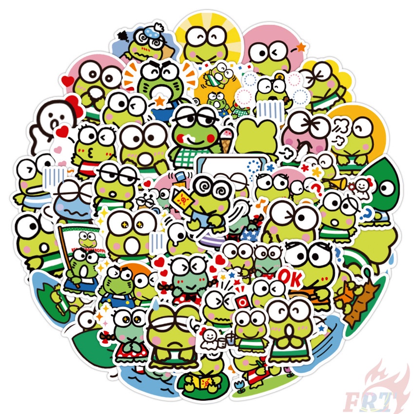 56 Cái / Bộ ☆ Nhãn Dán Kero Kero Keroppi ☆ Sticker Dán Tường Chống Thấm Nước Thời Trang