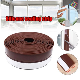 FCD☆ 25mm Silicone Self Adhesive Door Seal Strip Weather Stripping Silicone Bottom Door Seal Soundproof Doors and Window