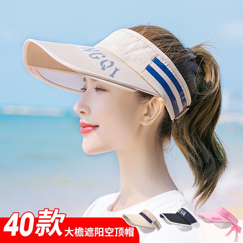 Mũ Lưỡi Trai Vành Rộng Hở Đầu Chống Nắng Mùa Hè Phong Cách Mới Dễ Phối Đồ Có Thể Thu Gọn Cho Nữ