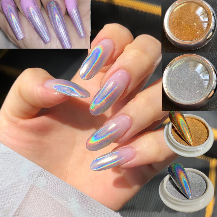 Nhũ Tráng Gương Cầu Vồng Màu Bạc,Vàng Siêu Sáng Mịn - Lẻ 1 Hũ