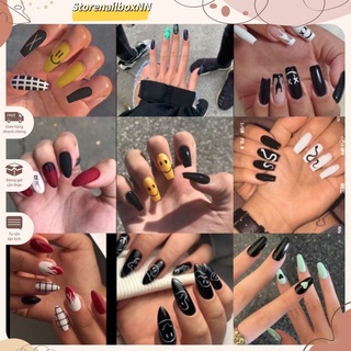 Nailbox ,10 móng úp thiết kế , vẽ hoạ tiết đơn giản.
