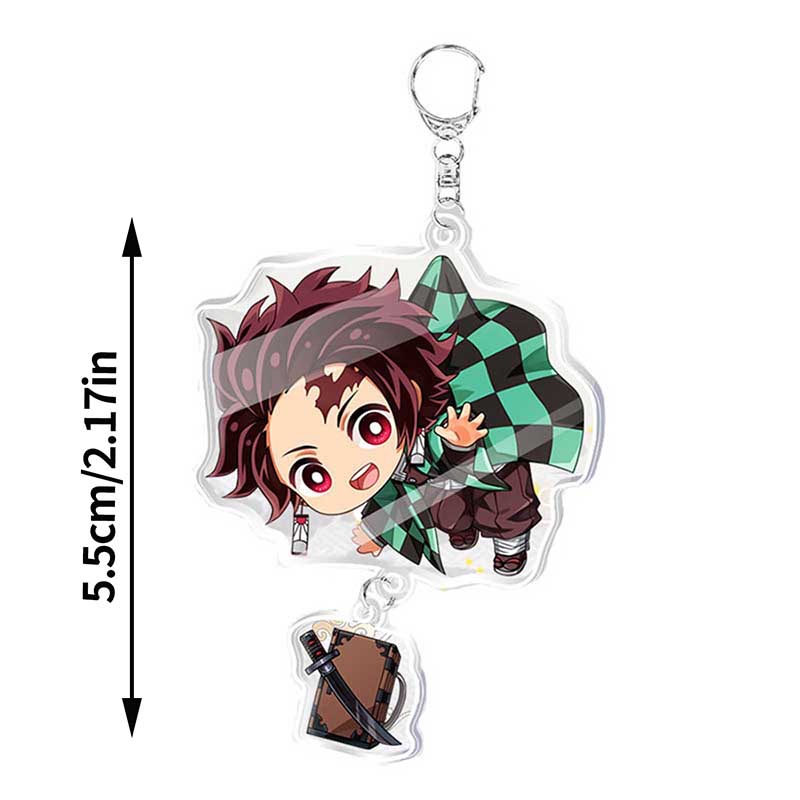 Móc Khóa Nhựa Acrylic Hình Nhân Vật Kimetsu No Yaiba Dễ Thương