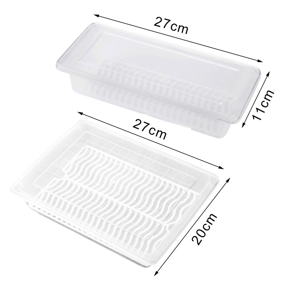 Hộp Đựng Thực Phẩm Tươi Mát Kèm Khay Đựng Thức Ăn Để Tủ Lạnh
