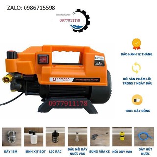 Máy rửa xe tanaka áp lực cao 🔥 CHÍNH HÃNG 🔥 Tặng bình xịt tuyết Hàng chính hãng dây áp lực