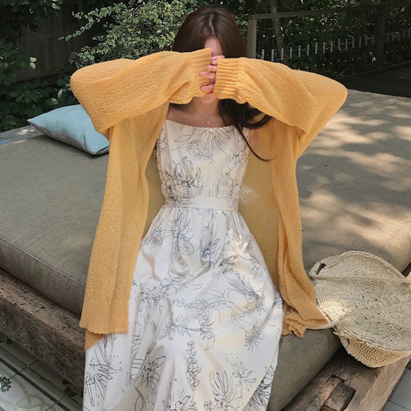 [Baywellfashion]Áo khoác len vải mỏng dáng dài kiểu dáng nhẹ nhàng thanh lịch dành cho nữ | BigBuy360 - bigbuy360.vn