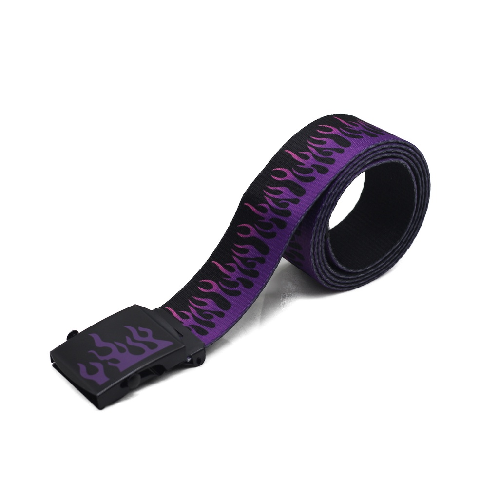 Thắt Lưng canvas Họa Tiết Ngọn Lửa Nhiều Màu Sắc Tùy Chọn Phong Cách hip hop unisex 12