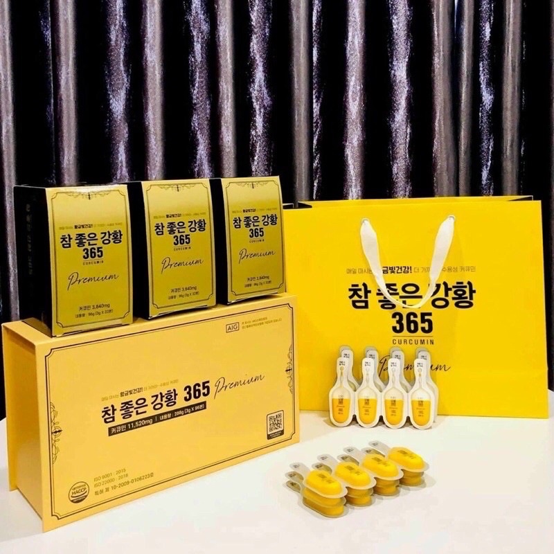 Nghệ nano 365 curcumin premium Hàn Quốc hộp 32 ống