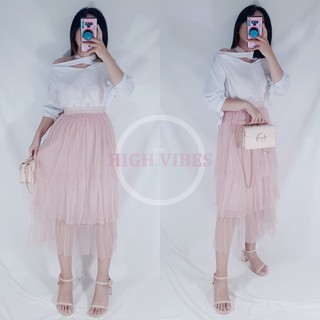 Chân váy ren 3 tầng tiểu thư