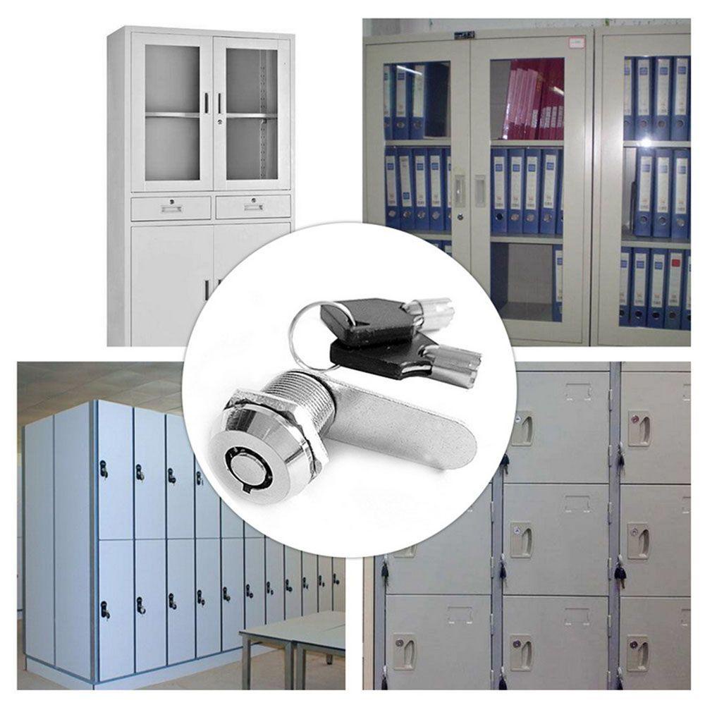 Ổ Khóa Cửa Tủ Chén / Tủ Chén Hình Trụ Kèm 2 Chìa Khóa DIY