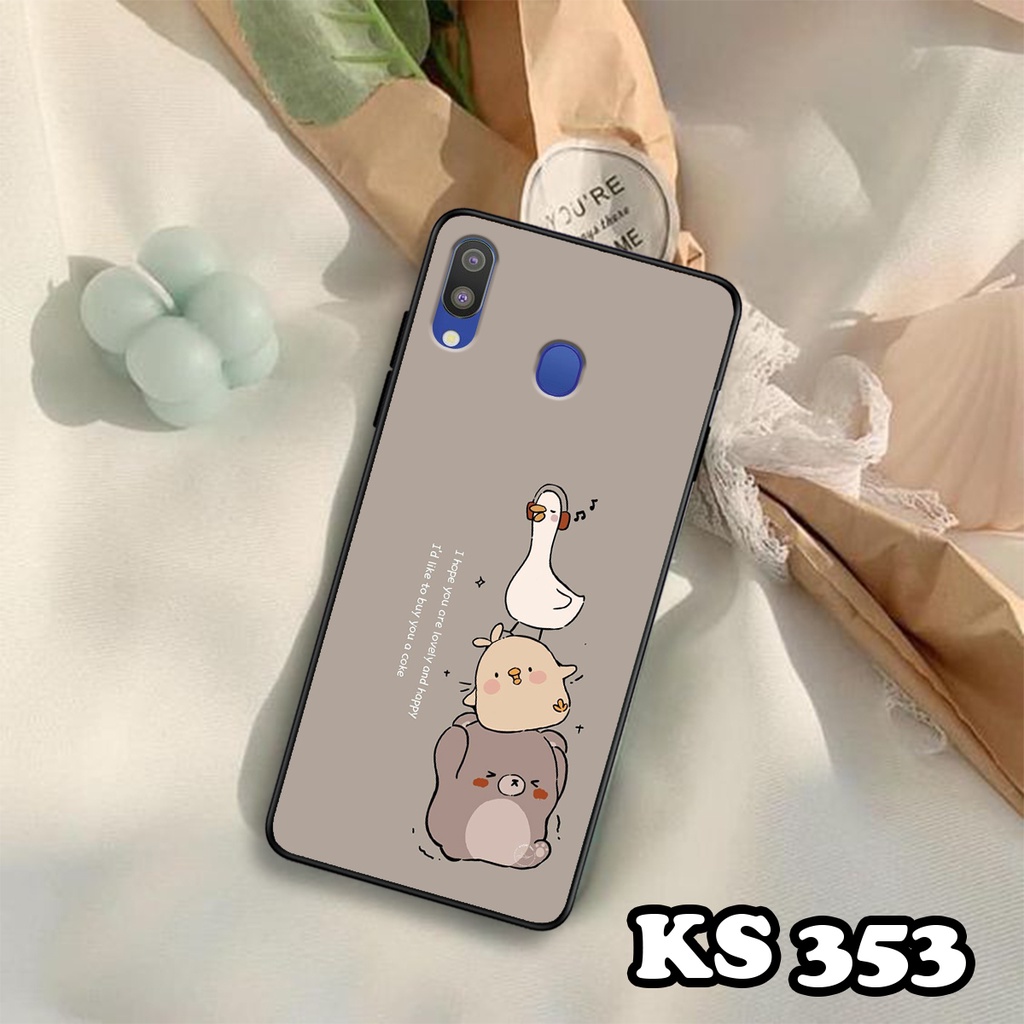 Ốp lưng Samsung M10 - Samsung M20 - Samsung M21 - Ốp in hình Cat&amp;Bear đáng yêu - Chất liệu TPU siêu bền
