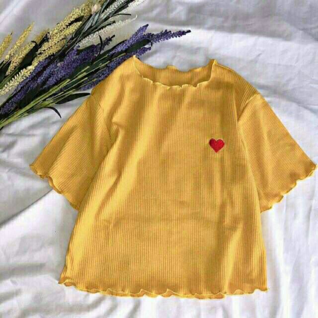 Áo croptop thêu Tim