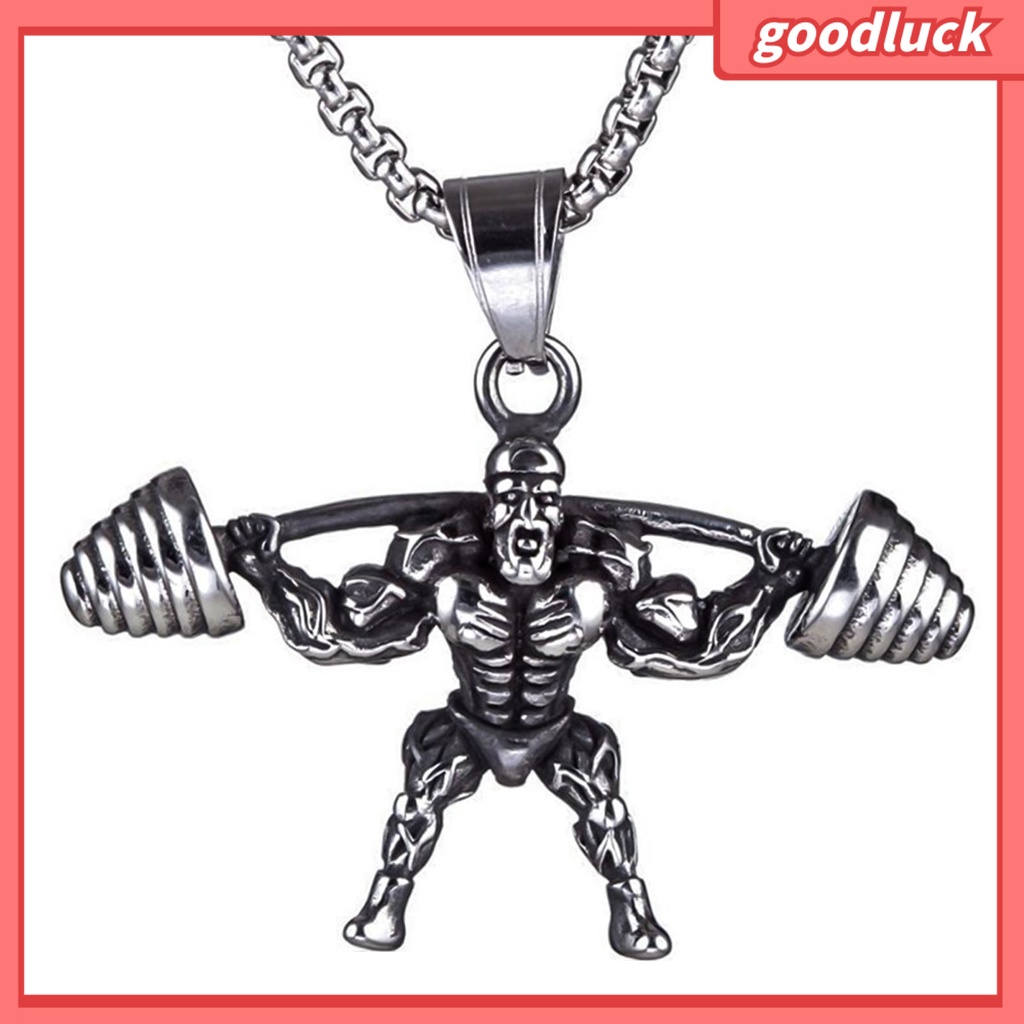 vòng cổ Mặt Hình Quả Tạ Tập Gym Độc Đáo Cá Tính