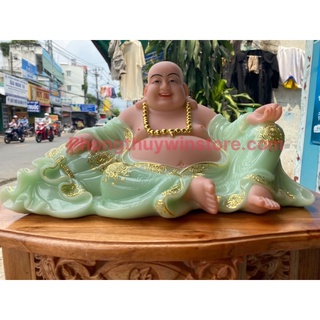 Tượng phật di lặc xanh ngọc bột đá cao cấp