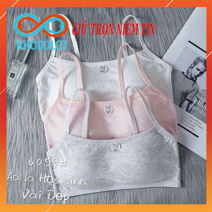 Áo lá học sinh 2 dây Sexy cho trẻ em có đệm mút mỏng HOCSINH03