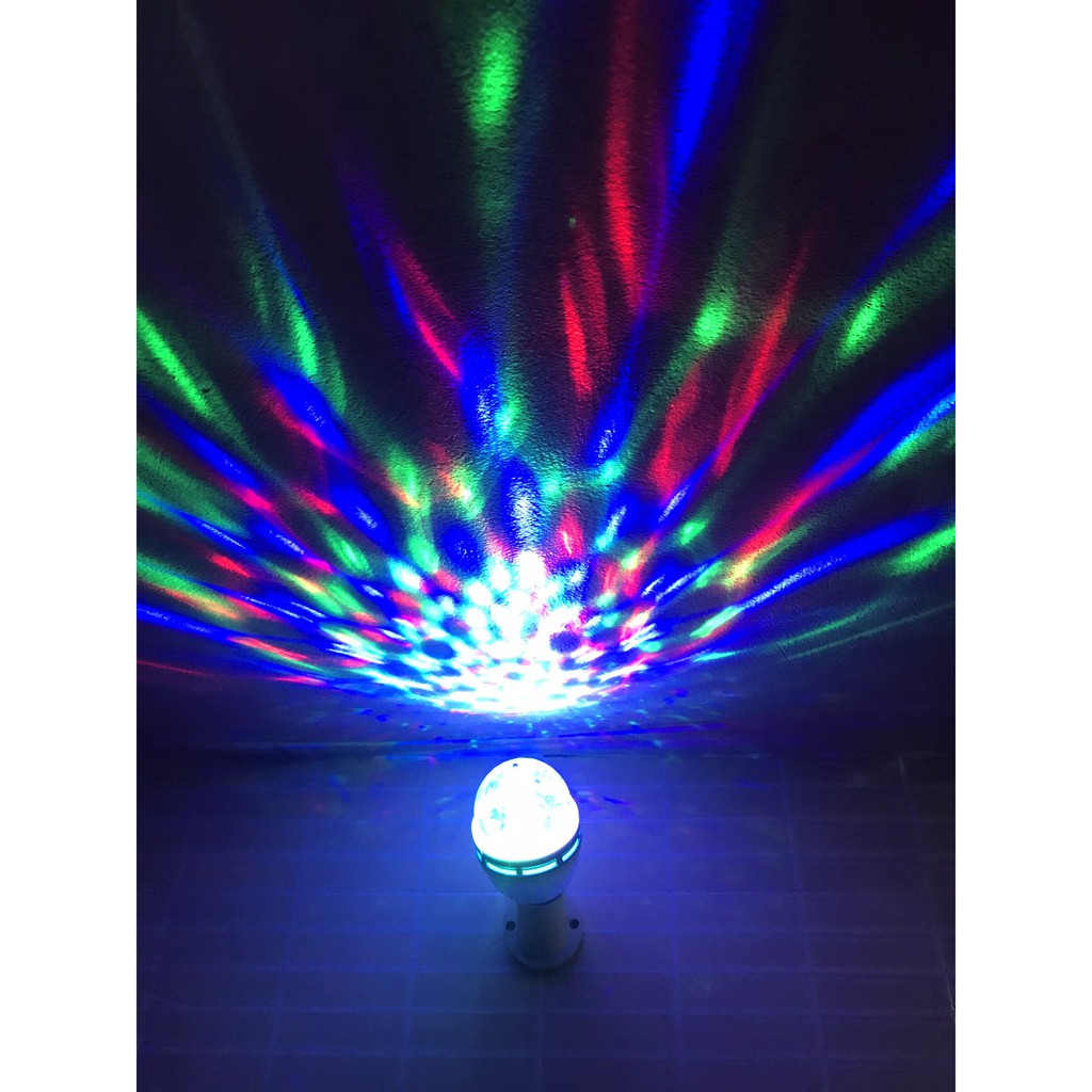 Đèn Cầu Xoay Sân Khấu Mini Led Xoay Mini Đổi Nhiều Màu Đèn Led Karaoke