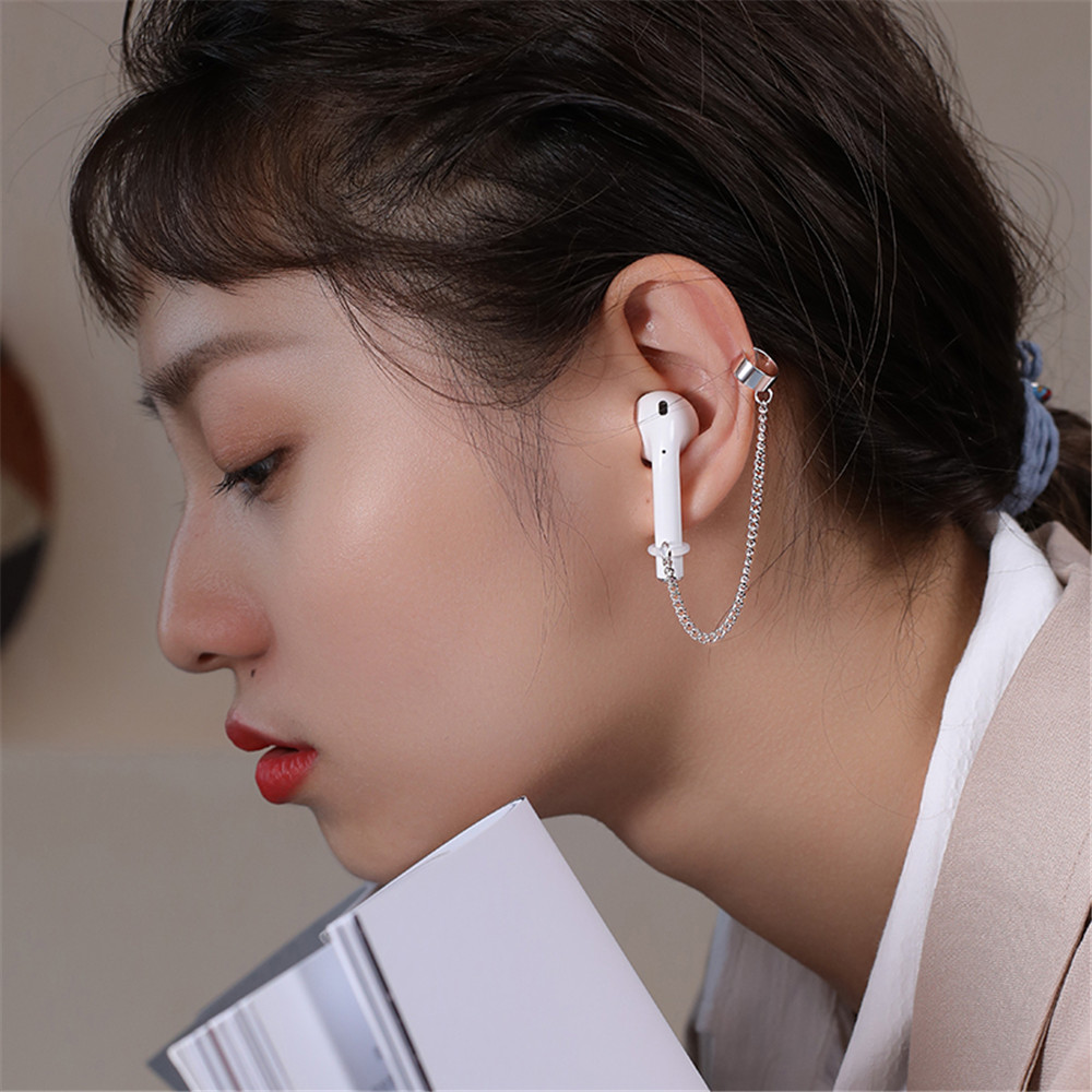 [Mã FASHIONT4FA2 giảm 10K đơn 50K] Kẹp giữ tai nghe bluetooth Airpods không dây chống mất không cần bấm lỗ thời trang cho Unisex