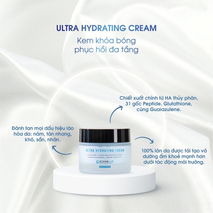 Kem dưỡng ẩm Ultra Hydrating Cream Kyung Lab 50ml Hàn Quốc Mit Beauty phục hồi dưỡng trắng da