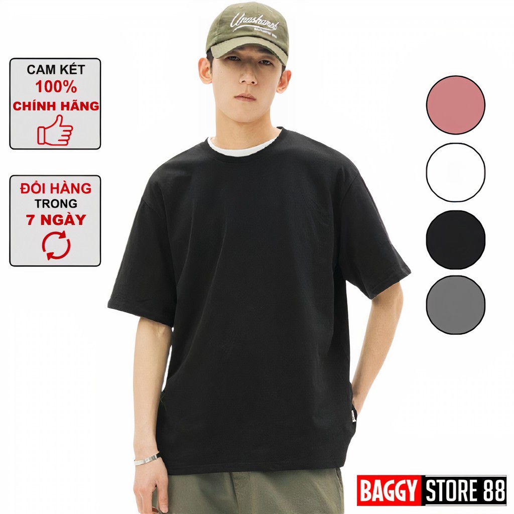 Áo Phông Trơn Unisex 4 Màu Giá Tốt Tại Baggy Store 88
