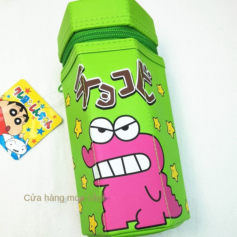 Hộp bánh quy hình khủng long nhỏ có giới hạn của Japan Crayon Shin-chan, cùng một hộp đựng bút chì dung tích lớn, hộp đự