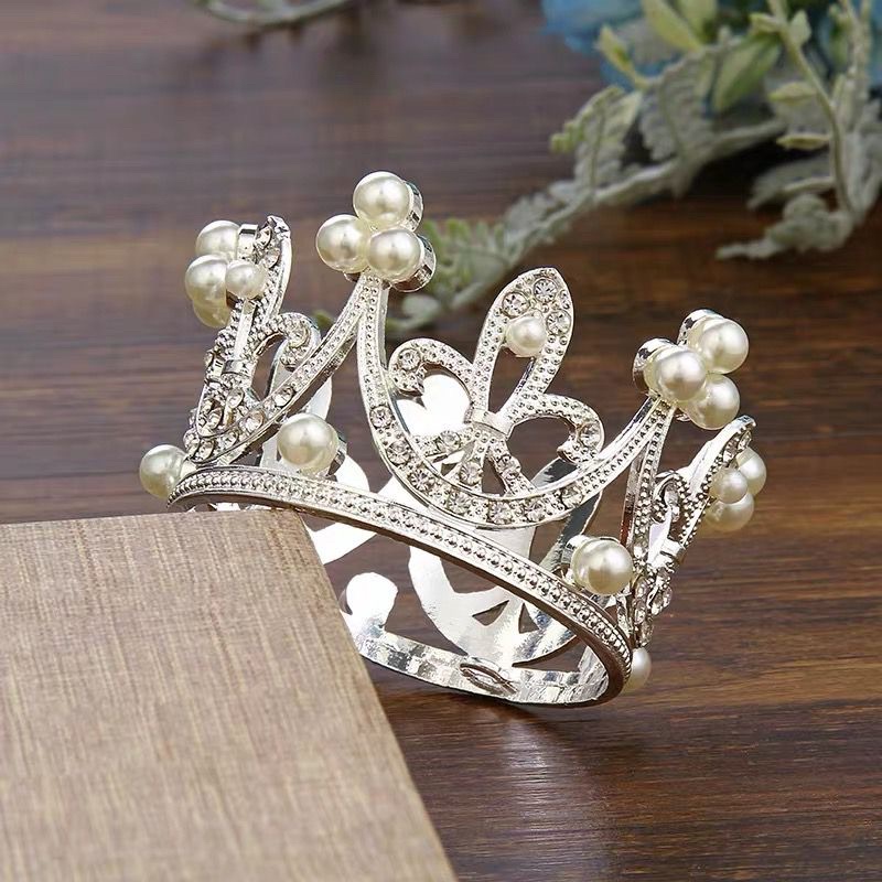 Vương miện đính đá mini trang trí bánh kem, hoa, quà tặng, phụ kiện trang trí
