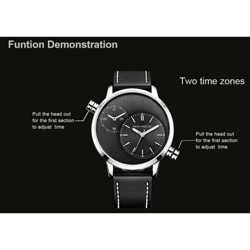 Đồng hồ nam MINI FOCUS MF035 dây da chạy 5 kim size mặt 46mm | BigBuy360 - bigbuy360.vn
